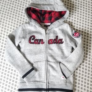 Canadiana Buffalo Plaid Heather Gray Hoodie